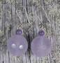 Korvakorut ametisti 14mm vaalea viistehiottu. Lila1, Lila14-4