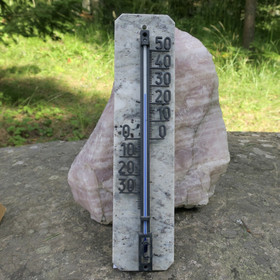Lämpömittari marmori 30x7cm iso harmaankirjava  MAR-X