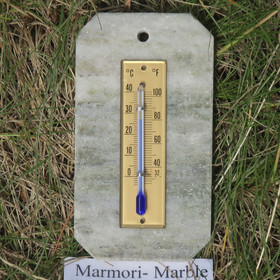 Lämpömittari marmori 11x6cm vihertävä MAR-P