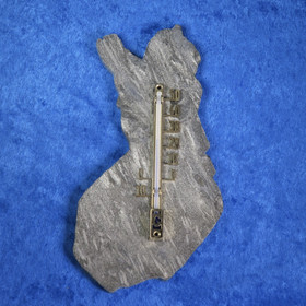 Lämpömittari hopealoimu liuskekivi. Suomen vanhojen rajojen mallinen