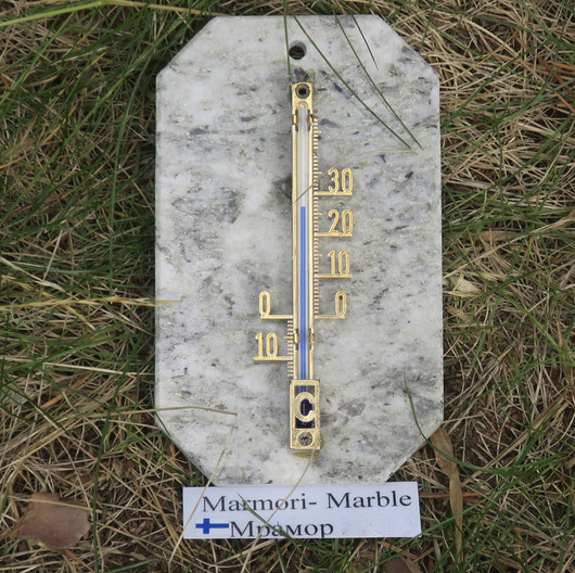 Lämpömittari marmori 13x8cm. MAR-P  2.laatu