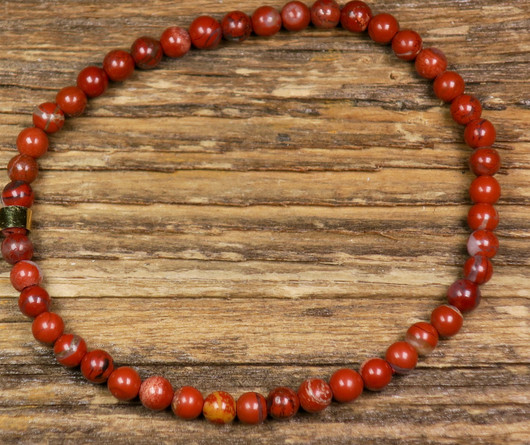 Rannekoru punainen jaspis 4mm 