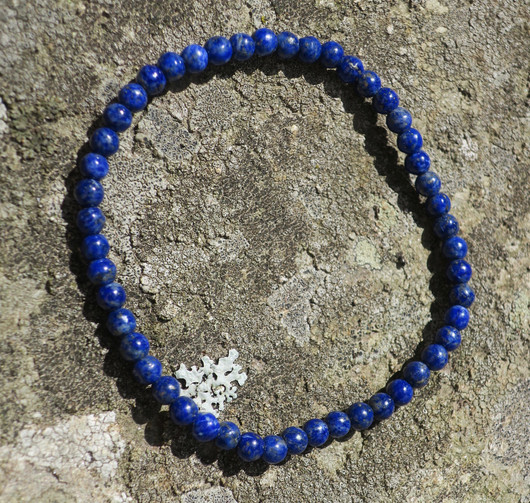 Rannekoru lapis latsuli 4mm 18cm