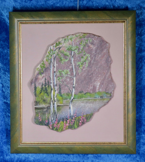 Kivimurskataulu rantakoivut  kehys vihreä CBB