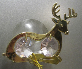 Kultakristalli poro, vaaleanpunaiset kristallit