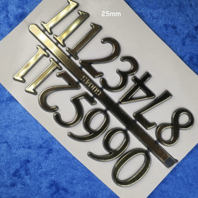 Seinäkellon irtonumerot kullan väriset arabialaiset