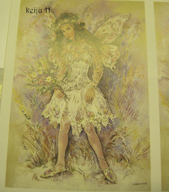 korttikuva: keiju H, koko n. 7x10cm