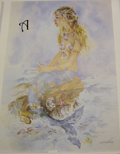 Korttikuva merenneito koko n. 7x10cm A