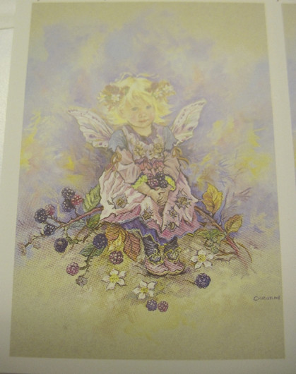 Korttikuva pikkukeiju ja karhunvatut n. 7x10cm