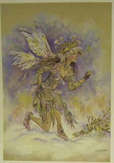 Korttikuva talvikeiju, koko n. 7x10cm