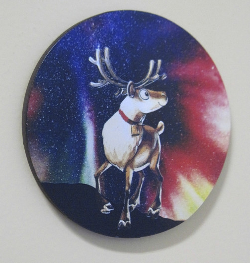 Mageetti poro ja revontulet, pyöreä