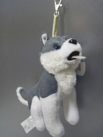 Laukkukoriste, pehmolelu, maskotti pehmolelu husky koira