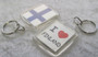 Avaimenperä Suomen lippu jossa I love Finland