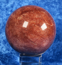  Kivipallo punainen aventuriini 670g 7,3cm