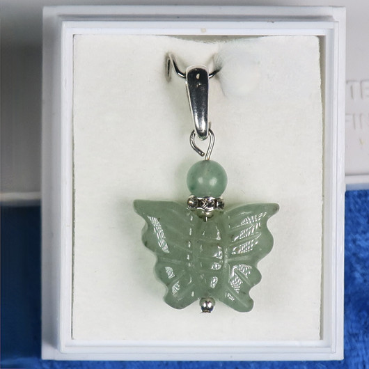 Riipus vihreä aventuriini perhonen