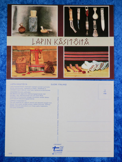 Postikortti Lapin käsitöitä