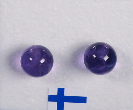 Nappikorvakorut ametisti tumma kirkas violetti 8mm, AA-lk