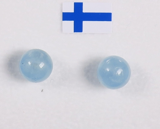 Nappikorvakorut akvamariini vaaleansininen 6mm