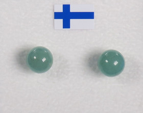 Nappikorvakorut aventuriini vihreä 6mm