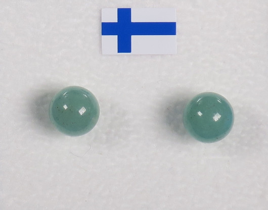 Nappikorvakorut aventuriini vihreä 6mm