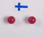 Nappikorvakorut kvartsi punainen 6mm puolukka