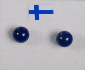 Nappikorvakorut Lapis latsuli tummansininen 6mm AA-laatu