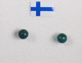 Nappikorvakorut malakiitti tummanvihreä 4mm