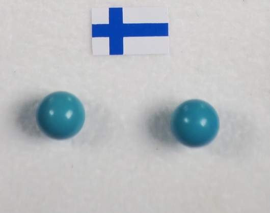 Nappikorvakorut aito turkoosi 6mm