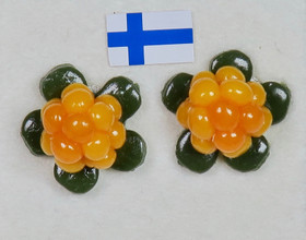 Nappikorvakorut HILLA, massaa tausta ja tappi 925 hopea