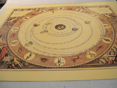 Juliste astrologinen kartta, enkeleitä ym 40x50cm
