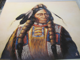 Juliste intiaanipäällikkö ja kotkahattu