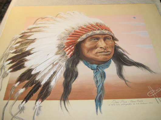 Juliste Intiaanipäällikkö One Star Sioux 
