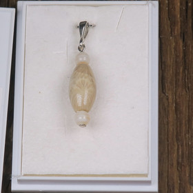 Riipus fossiilikoralli vaalea ja akaatti CORA