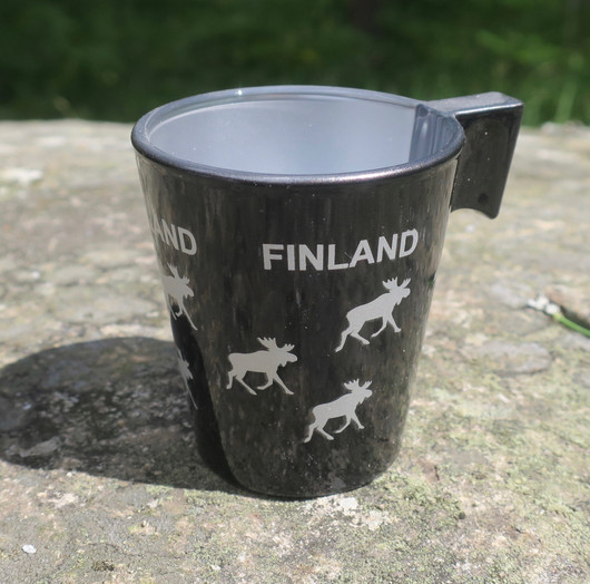 Espressokuppi hirvi Finland, 8cl väri musta