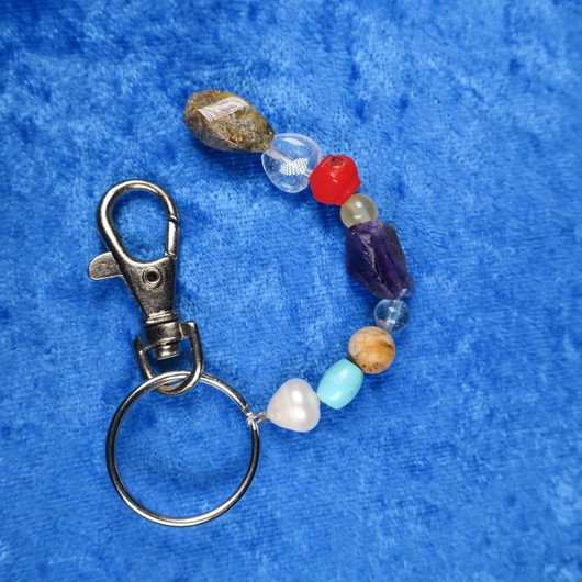 Avaimenperä KALAT PISCES onnenkivet, karbiinilukko