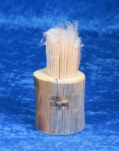 Hammastikkuteline poro-kelopuuta+ hammastikut