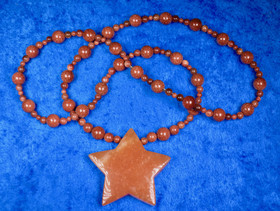 Helmet kultavirta ja oranssi aventuriini tähtihelmet 60cm. Star1