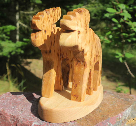 Servettiteline hirvi, visakoivua