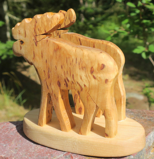 Servettiteline hirvi, visakoivua