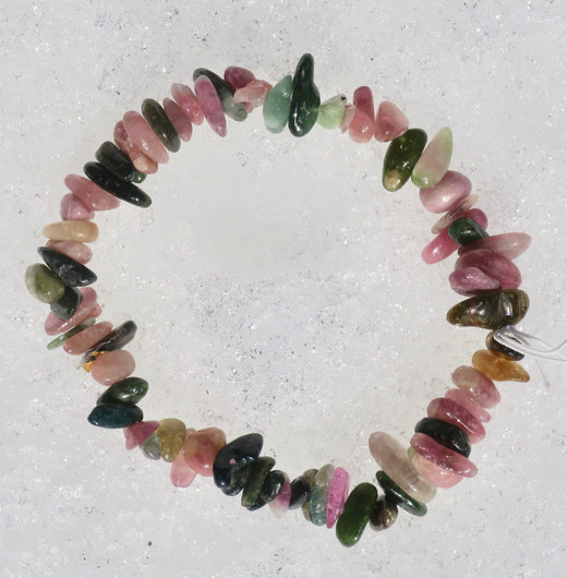 Rannekoru monivärinen turmaliini rubelliitti sipsimalli