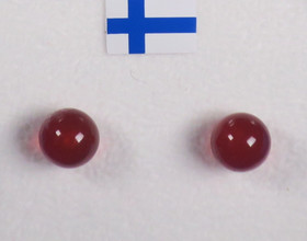 Nappikorvakorut karneoli oranssi akaatti 6mm