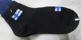 Nilkkasukka Suomen lippu, musta, koko 36-40