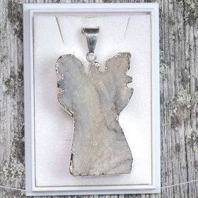 Riipus akaattienkeli harmaa kidepinta natural. nroS