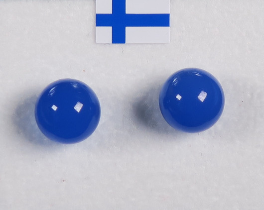 Nappikorvakorut akaatti sininen 8mm 