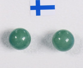 Nappikorvakorut aventuriini vihreä 8mm