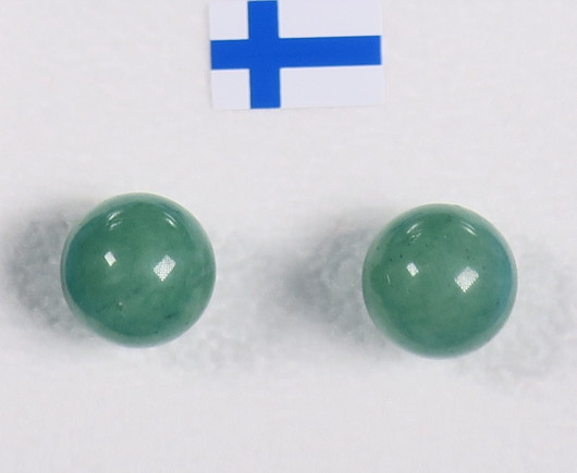 Nappikorvakorut aventuriini vihreä 8mm