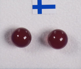 Nappikorvakorut karneoli oranssi akaatti 8mm