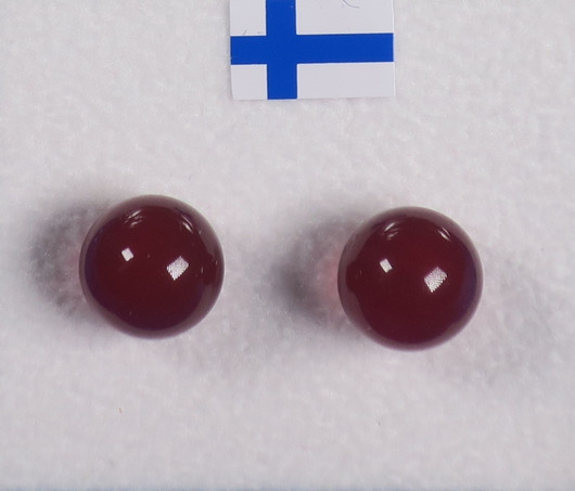 Nappikorvakorut karneoli oranssi akaatti 8mm
