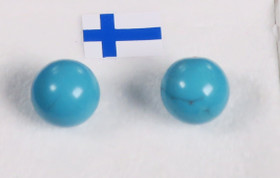 Nappikorvakorut aito turkoosi 8mm