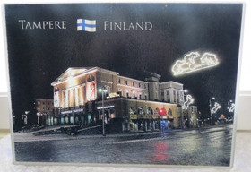 Leikkuulauta tarjoilualusta Tampere keskustori joulu 20x28cm lasia